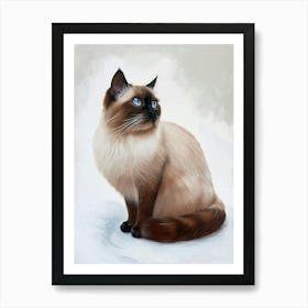 Birman Cat Painting 3 Art Print