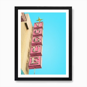 Vintage Vogue Theatre Sign In Hollywood California Art Print