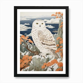 Winter Bird Painting Snowy Owl 3 Art Print