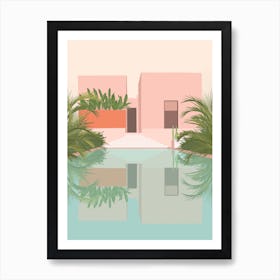 House By The Pool Art Print