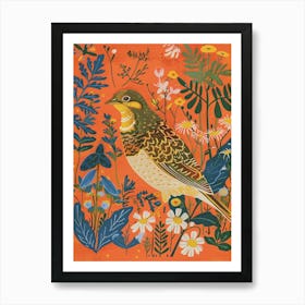 Spring Birds Partridge 2 Art Print