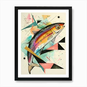 Salmon sardines art prints Art Print
