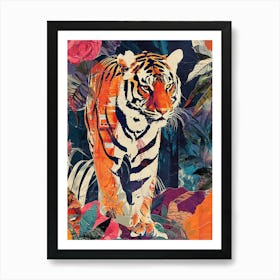 Kitsch Tiger Collage Art Print