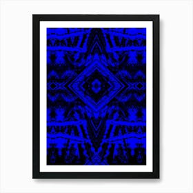 Abstract Blue Pattern Art Print