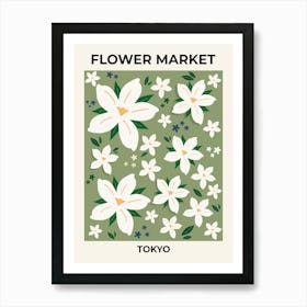 Flower Market Tokyo Japan Art Print