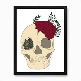 Dungeons and dragons dice skull Art Print