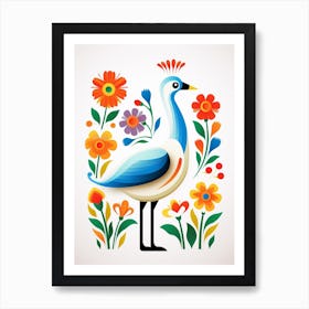 Scandinavian Bird Illustration Goose 5 Art Print