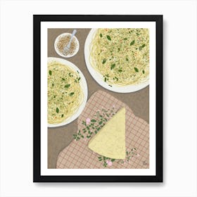Cheese And Pasta Art Print