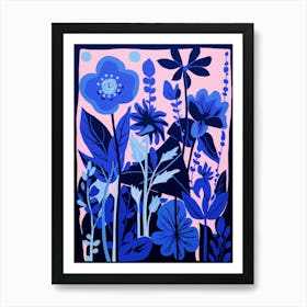 Blue Flower Illustration Bluebell 3 Art Print