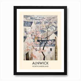 Alnwick (Northumberland) Painting 2 Travel Poster Art Print