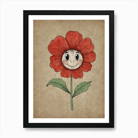 Flower With A Smile Art Print