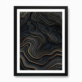 Abstract Wavy Lines 4 Art Print