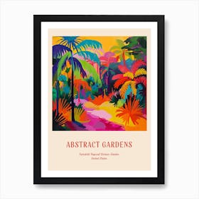 Colourful Gardens Fairchild Tropical Botanic Garden Usa 4 Red Poster Art Print