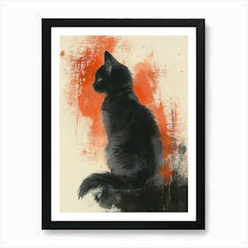 Black Cat Canvas Print Art Print