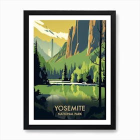 Yosemite National Park Vintage Travel Poster 9 Art Print