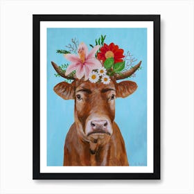 Frida Kahlo Cow Art Print
