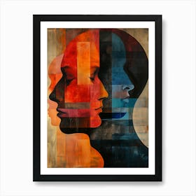 Portrait Of A Man And Woman Art Print