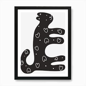 Abstract Minimalistic Aesthetic Backgrounds With Cat Art Print