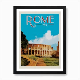 Rome Colosseum Travel Poster Art Print