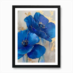 Blue Poppies 17 Art Print