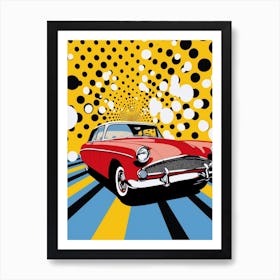 Classic Car Polka Dot 4 Art Print