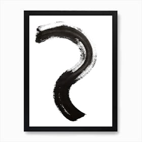 Question Black Abstract Art Print