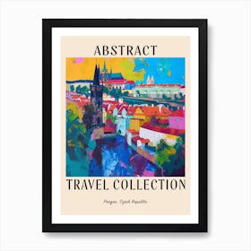 Abstract Travel Collection Poster Prague Czech Republic 2 Art Print