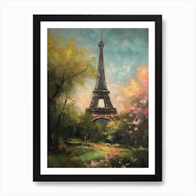 Eiffel Tower Paris France Pissarro Style 10 Art Print
