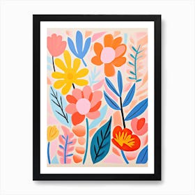 Flowers 22, Matisse style, Floral texture Art Print