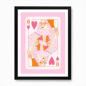 Queen Of Hearts With Daisy 1 Art Print