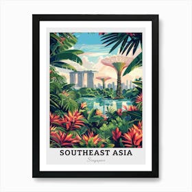 Gardens Of Singapore Travel Art Print