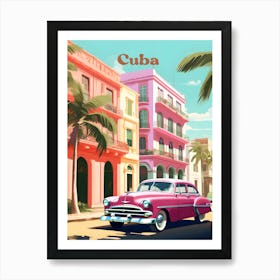 Cuba Vacation Travel Art Art Print