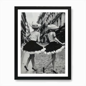 Vintage Girls Retro Dancing Women Fashion Art Print