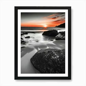 Sunset At The Beach 635 Art Print