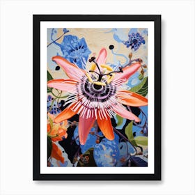 Surreal Florals Passionflower 1 Flower Painting Art Print