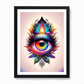 Spiritual Awakening, Symbol, Third Eye Tattoo 8 Art Print
