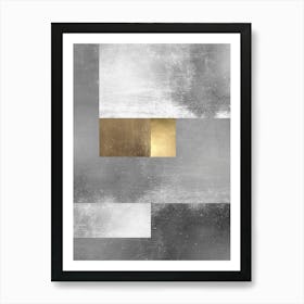 Metal and gold geometry 3 Art Print