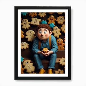 Gingerbread Man Art Print