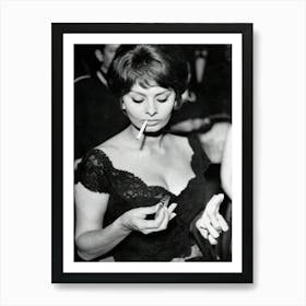 Sophia Loren Gift Smoking Art Print