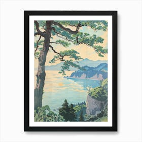 Kagoshima Japan 2 Retro Illustration Art Print