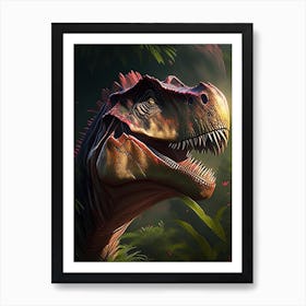 Gorgosaurus Illustration Dinosaur Art Print