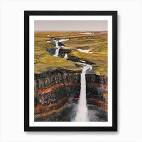 Haifoss Waterfall Iceland Art Print