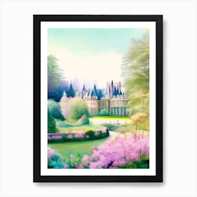 Biltmore Estate Gardens, 1, Usa Pastel Watercolour Art Print
