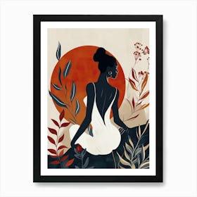 Woman Sitting In The Sun, Boho Art Print