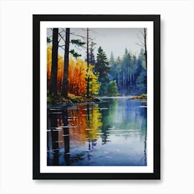 Autumn Pond Art Print