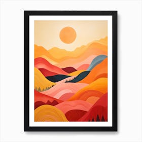 Sunset In The Mountains 15 Art Print