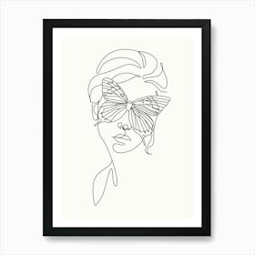 Butterfly Face Art Print