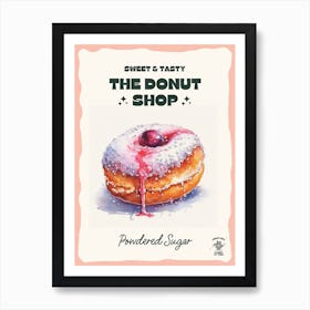 Powdered Sugar Donut The Donut Shop 0 Art Print