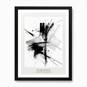 Elegance Abstract Black And White 5 Poster Art Print