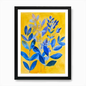 Blue Leaves 21 Art Print